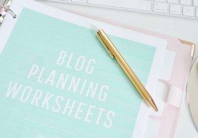 blog planning worksheets