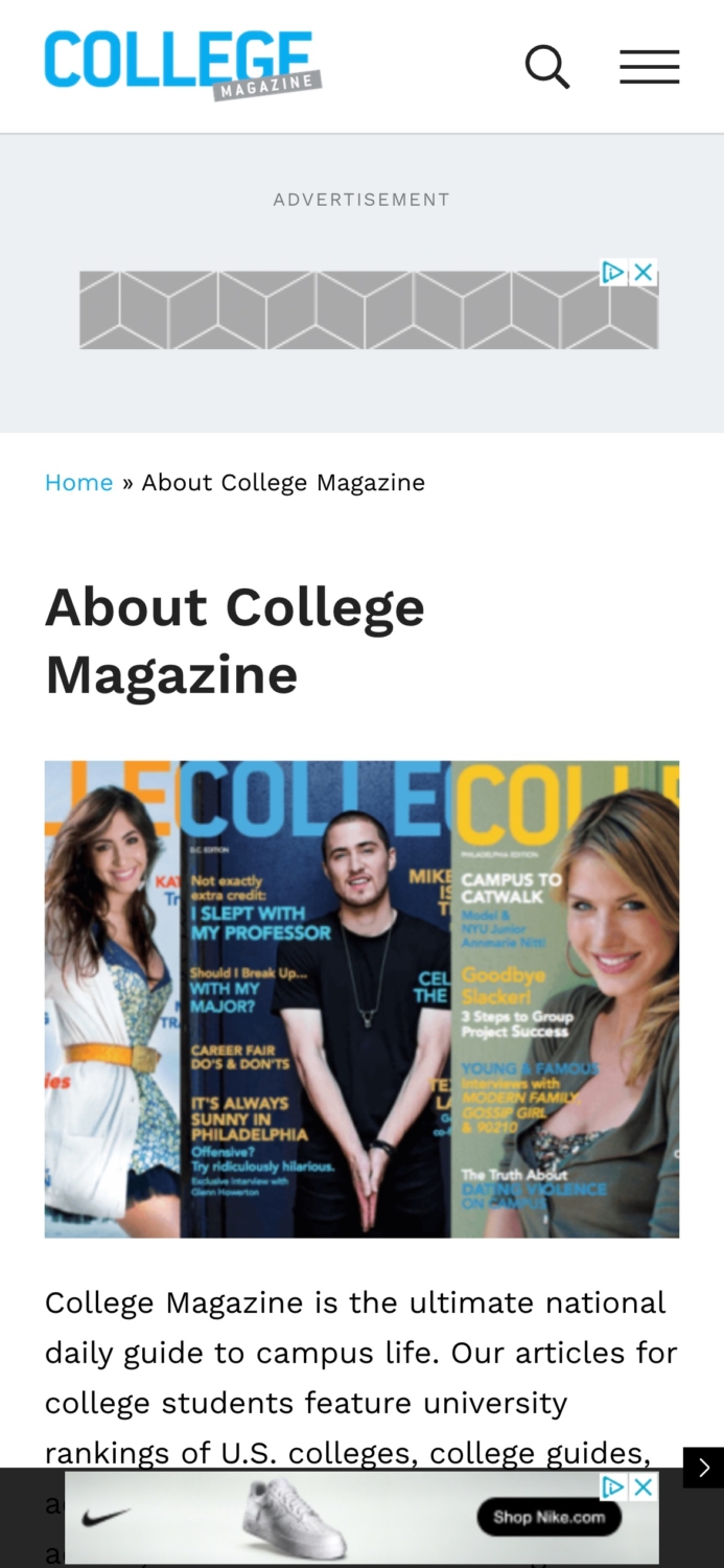 collegemagazine mobile