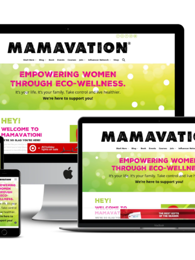 screenshot of Mamavation web design