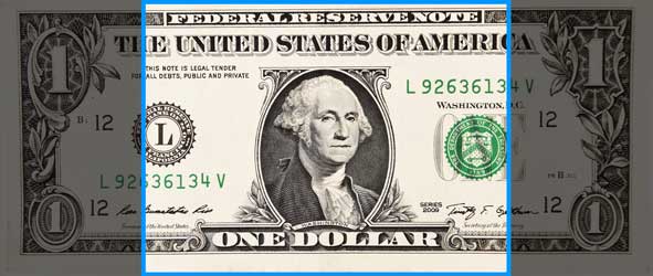 Image of dollar bill in featured size