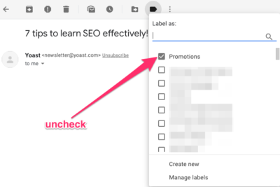 Stop Your Emails From Going Into The Gmail Promotions Tab