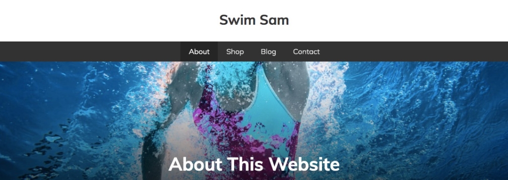 Verticle swimmer desktop banner image