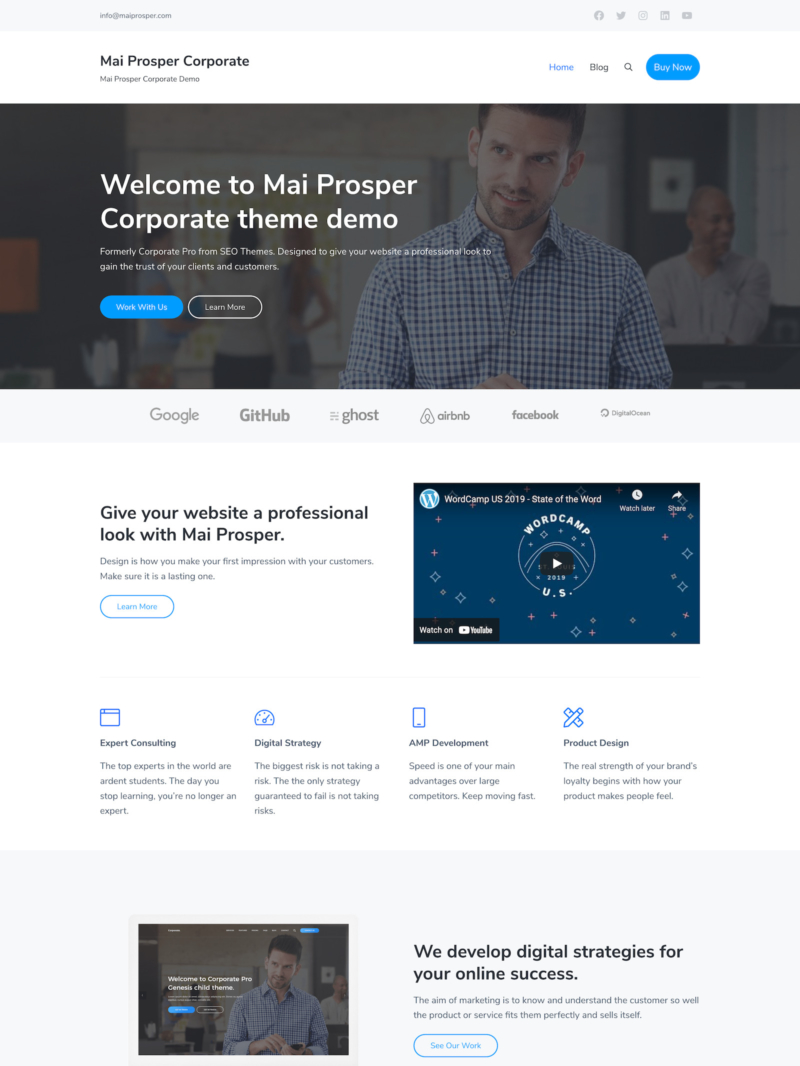 Mai Prosper Corporate Theme Mockup