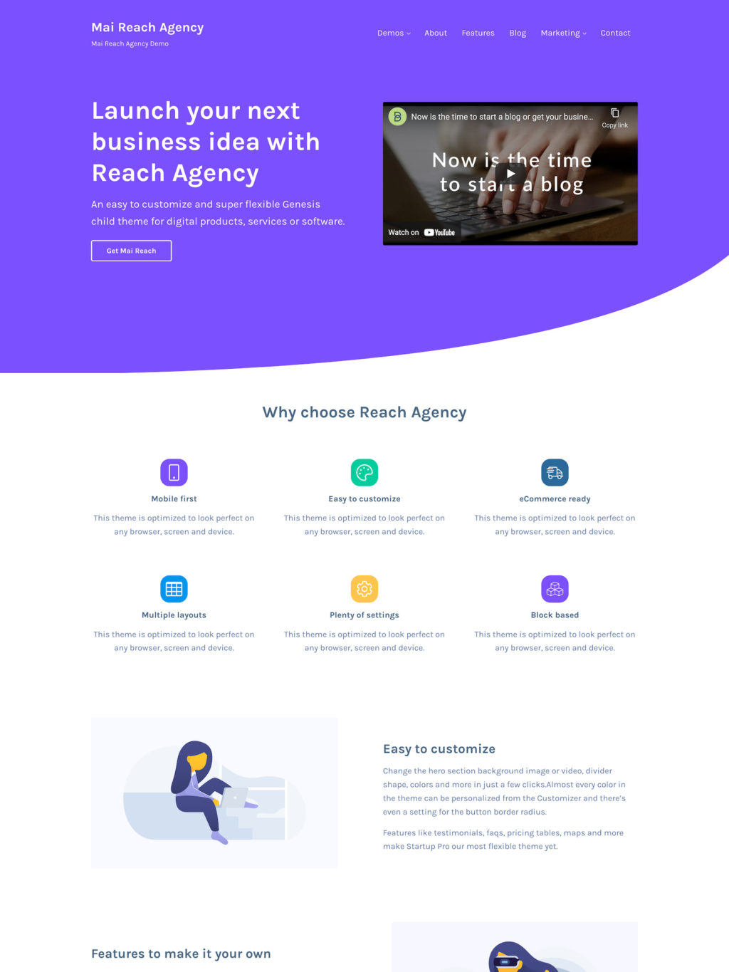 Mai Reach Agency Theme Mockup