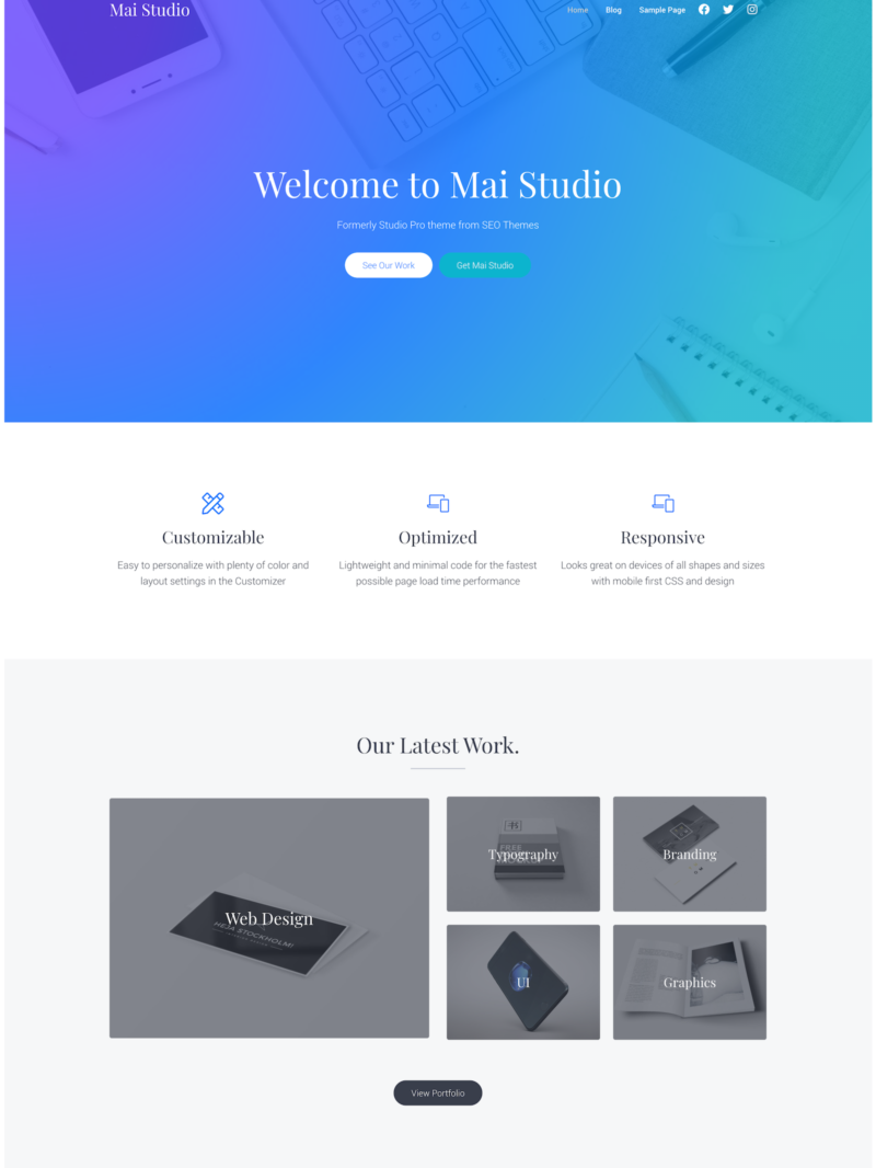 Mai Studio Agency Theme Mockup