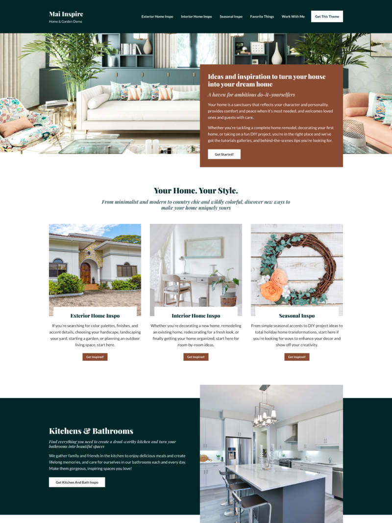 Mai Inspire Home & Garden Theme Mockup