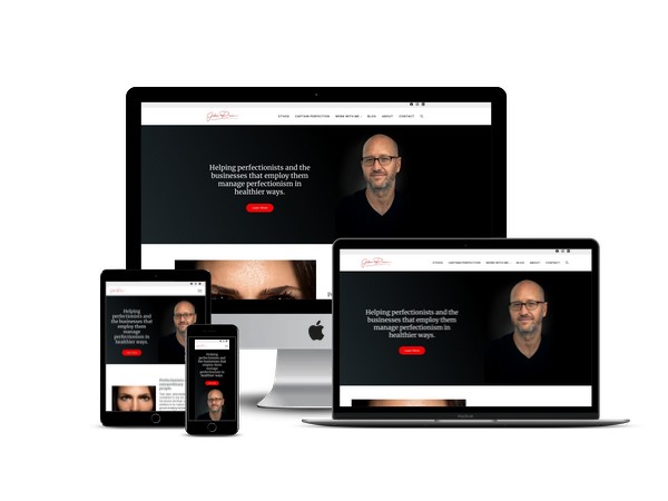 Julian Reeve website mockup displayed on a desktop, laptop, tablet, and mobile phone