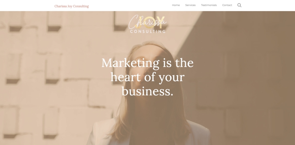 Charissa Joy Consulting website header