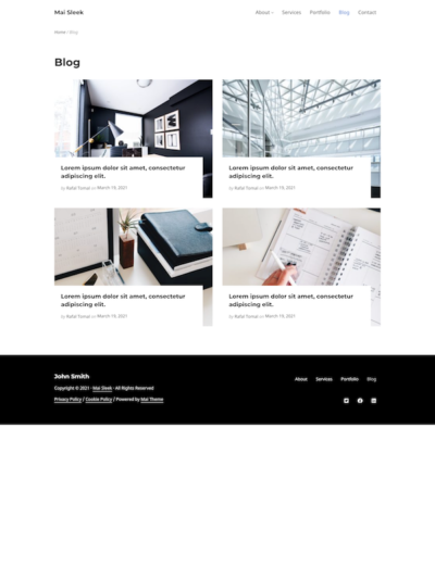 Demo Image of a Mai Sleek blog post archive