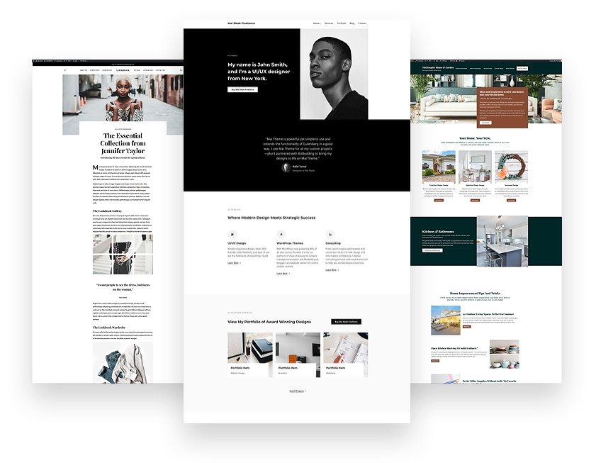 Website design partner template image