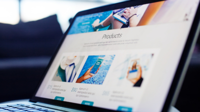 photo of ecommerce website, product page
