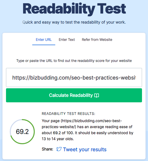 Flesch-Kincaid Readability Index Test