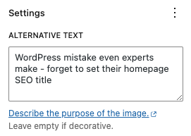 Alt-text is important for accessibility as it aids screen-readers, but also it is a mistake to skip it for SEO reasons too!