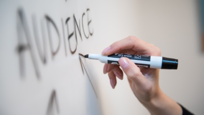 Audience on whiteboard