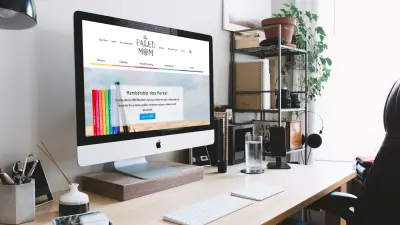 desktop computer displaying website built by expert WordPress developer