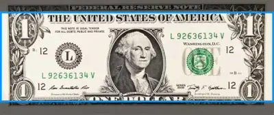 Image of dollar bill in banner size