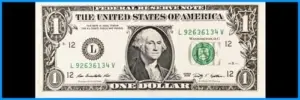Image of dollar bill in banner height