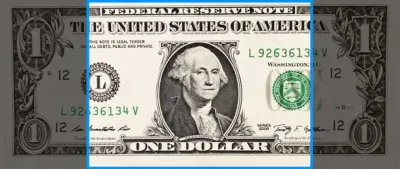 Image of dollar bill in featured size