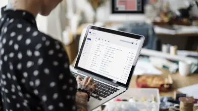 photo of a woman checking her email inbox