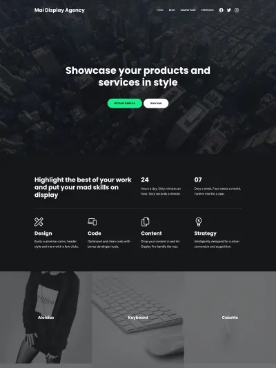 Demo image of Mai Display Agency page