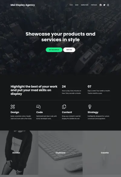 Demo image of Mai Display Agency page