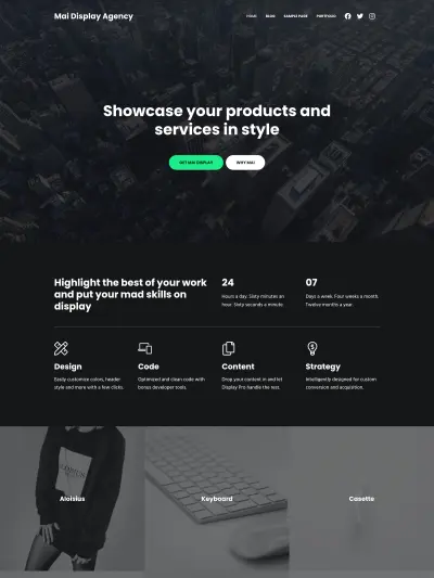 Demo image of Mai Display Agency page