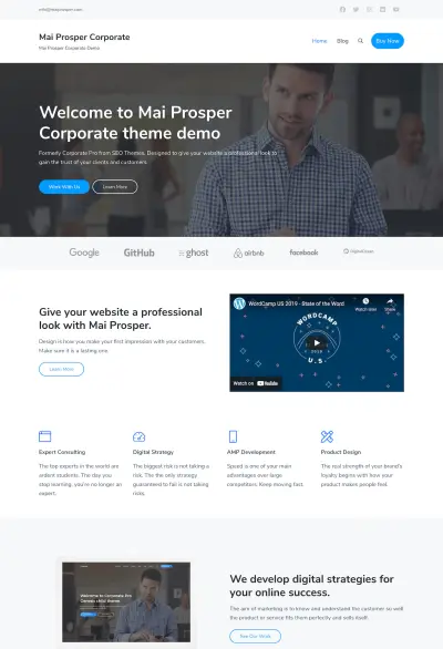 Mai Prosper Corporate Theme Mockup