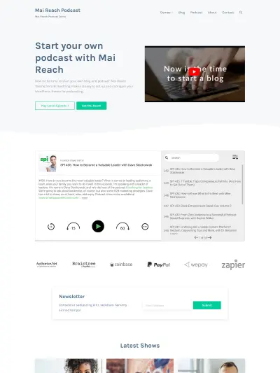 Mai Reach Podcast Theme Mockup