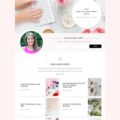 Mai Sparkle Creative Theme Mockup