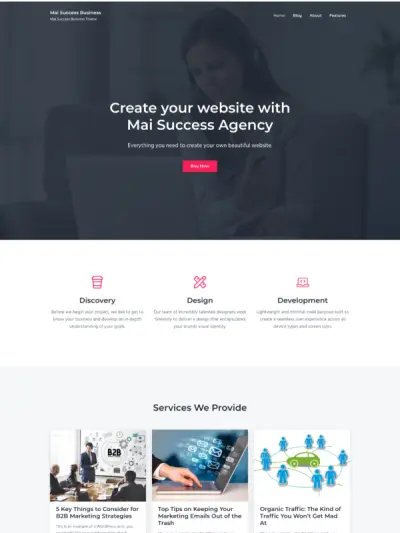 Mai Success Theme mockup