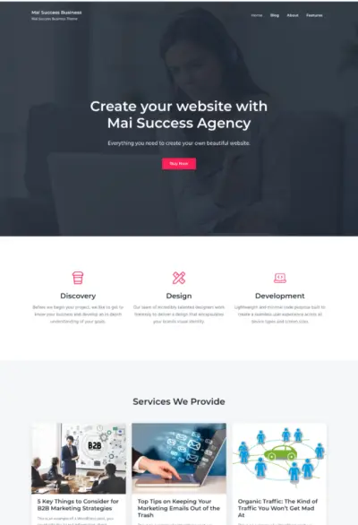 Mai Success Theme mockup