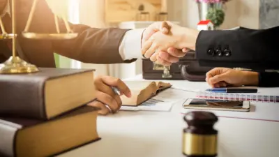 lawyer shaking hands