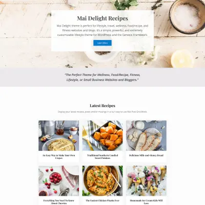 Mai Delight Theme Screen Mockup