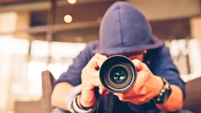 image of photographer with camera