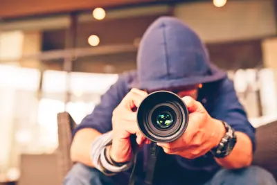 image of photographer with camera