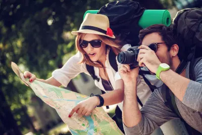 image of couple traveling