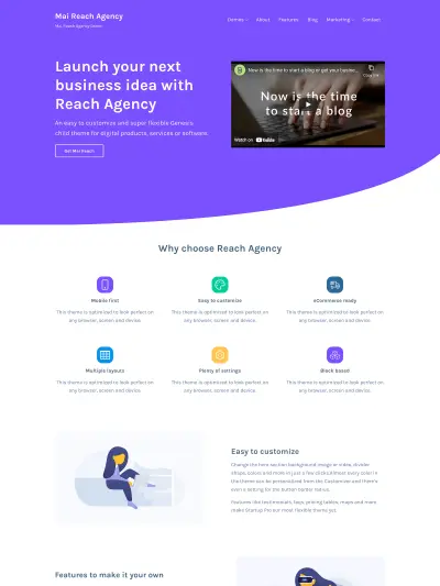 Mai Reach Agency Theme Mockup