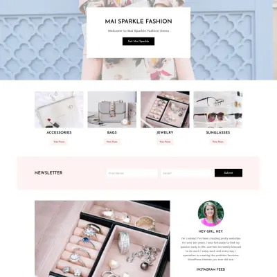 Mai Sparkle Fashion Theme Mockup