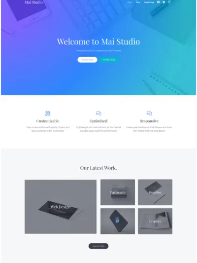 Mai Studio Agency Theme Mockup