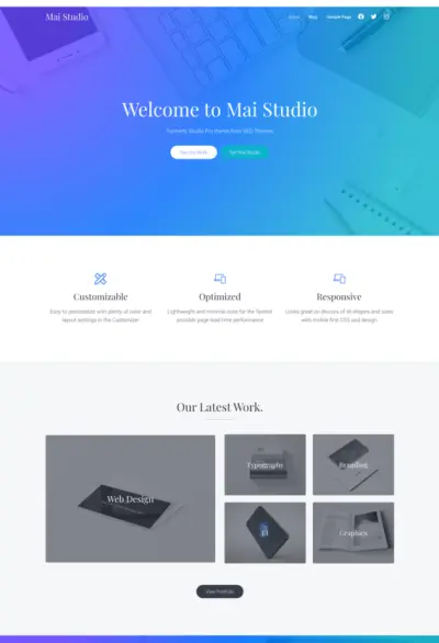 Mai Studio Agency Theme Mockup
