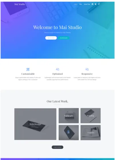 Mai Studio Agency Theme Mockup