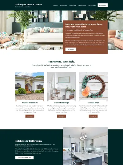 Mai Inspire Home & Garden Theme Mockup