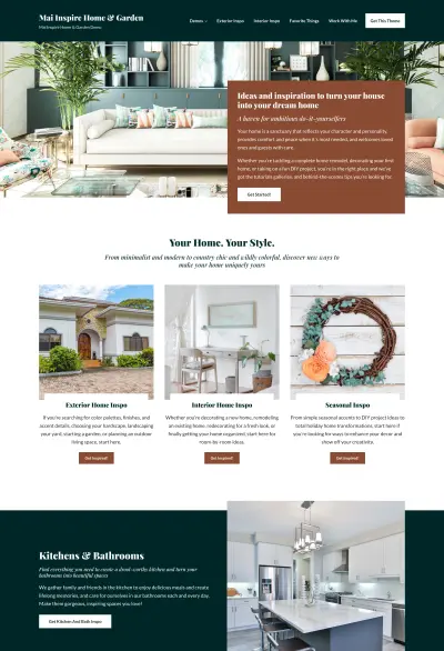 Mai Inspire Home & Garden Theme Mockup