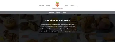 Civilized Caveman Cooking website header
