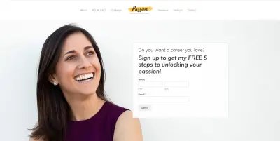 Find Your Passion Career website header