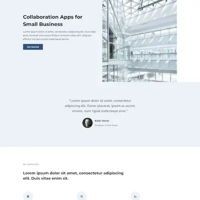 Demo Image of a Mai Sleek corporate page