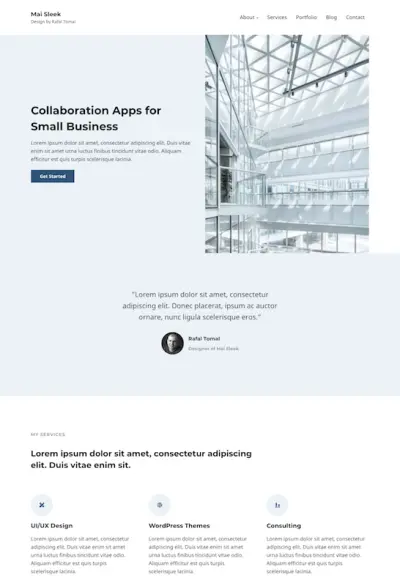Demo Image of a Mai Sleek corporate page