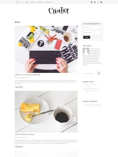 Demo image of a Mai Creative blog post layout