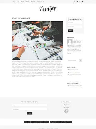 Demo image of a Mai Creative page
