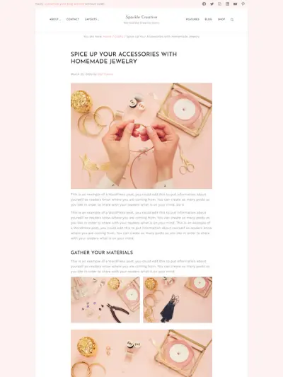 Demo image of a Mai Sparkle Creative blog post